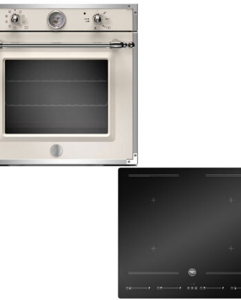 Bertazzoni Heritage Indbygningsovn 60 Centimeter   Induktionskogeplade  Hvid