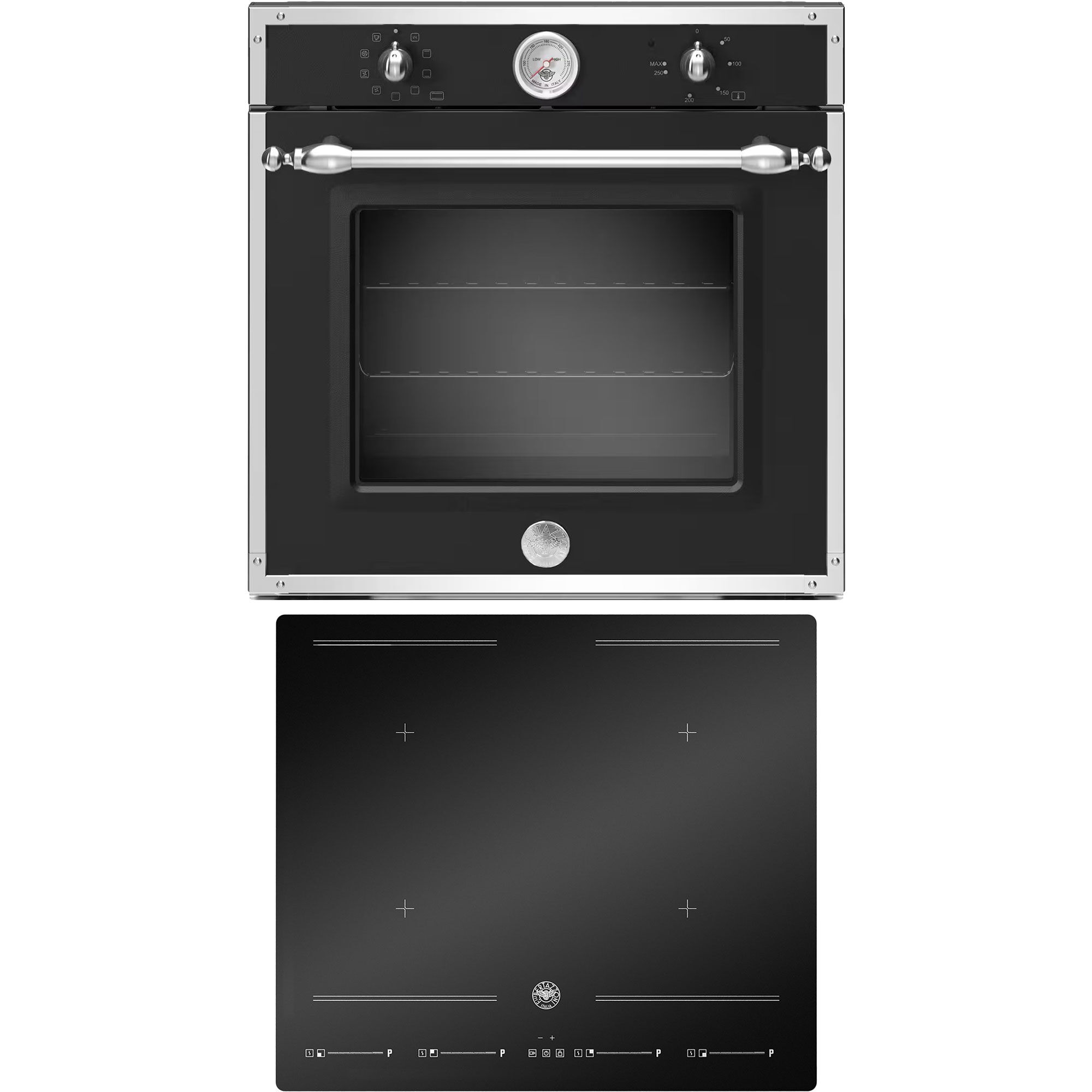 Bertazzoni Hvidevarepakke Heritage Indbygningsovn  Sort    Induktionskogeplade  60 Cm