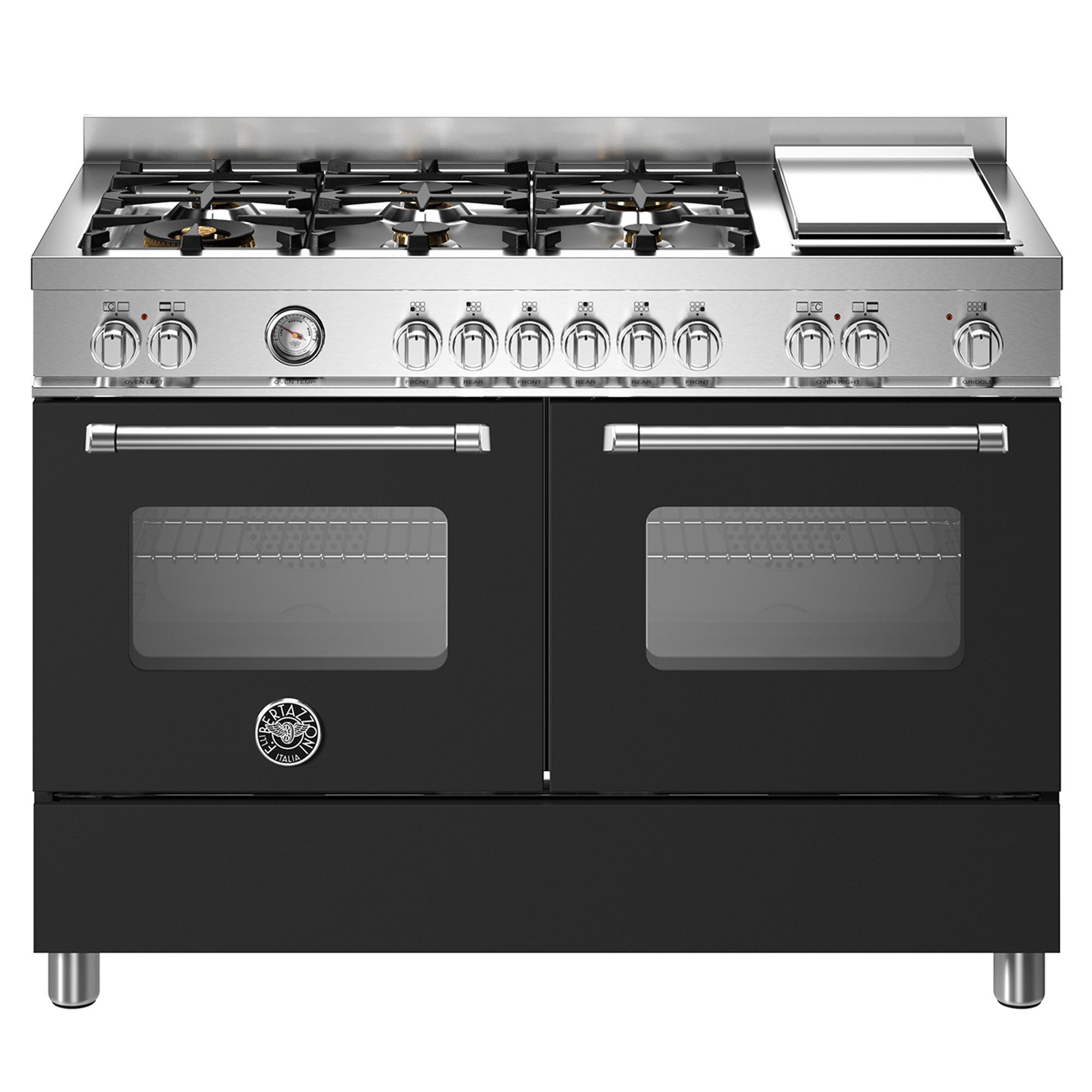 Mas126g2enet Master Gaskomfur Med Dobbelovn  120 Cm  Mat Sort
