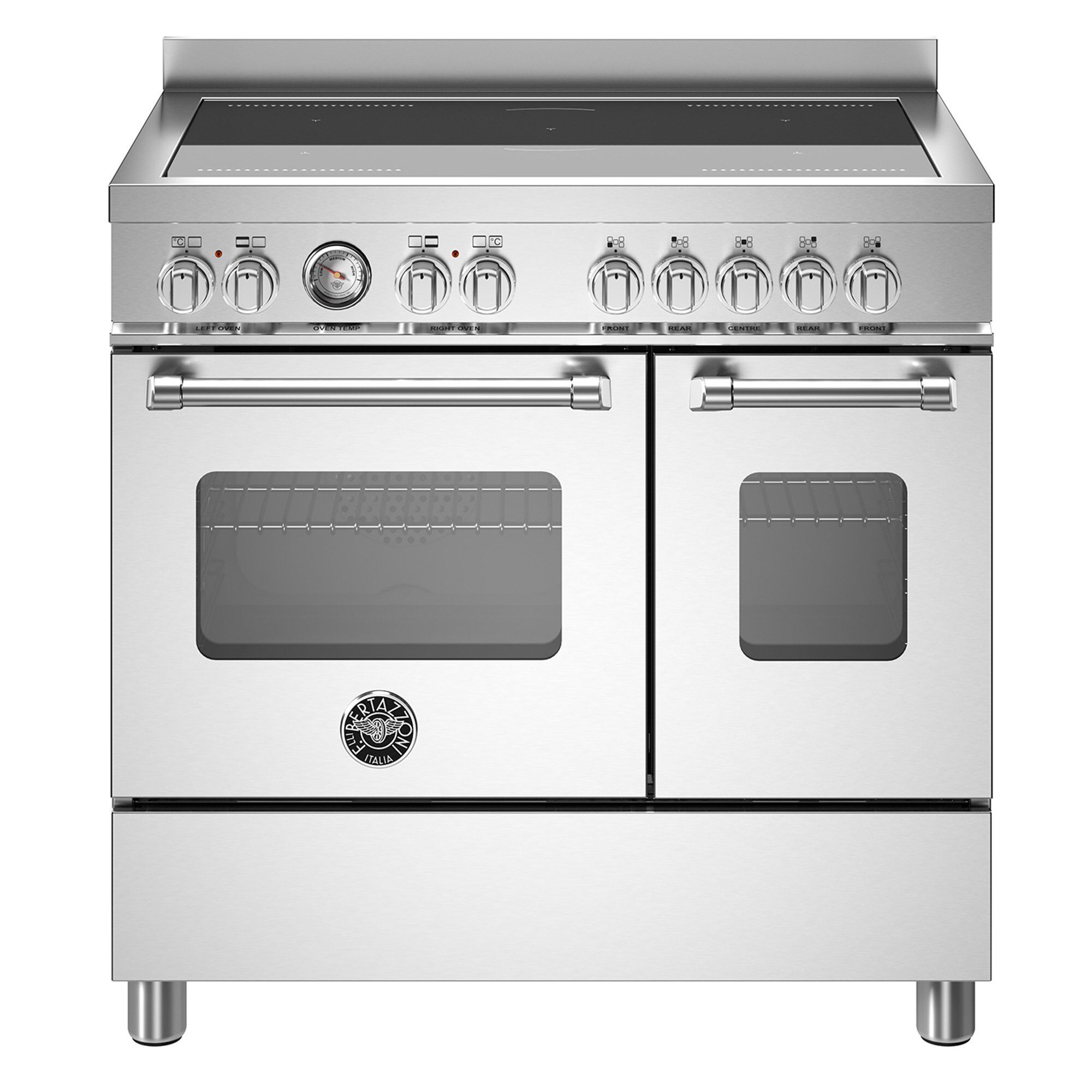 Mas95i2ext Master Induktionskomfur Med Dobbeltovn  90 Cm  Rustfrit Stål