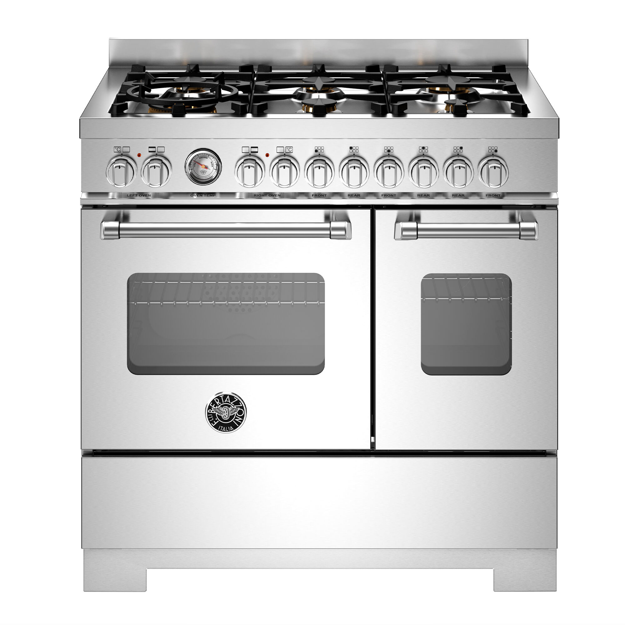 Bertazzoni Mas96l2ext2 Master Gaskomfur 90 Cm Med   Brændere Og   Ovne  Rustfrit Stål
