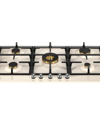 Bertazzoni P905cher Heritage Gaskomfur 90 Cm  Hvid   Krom