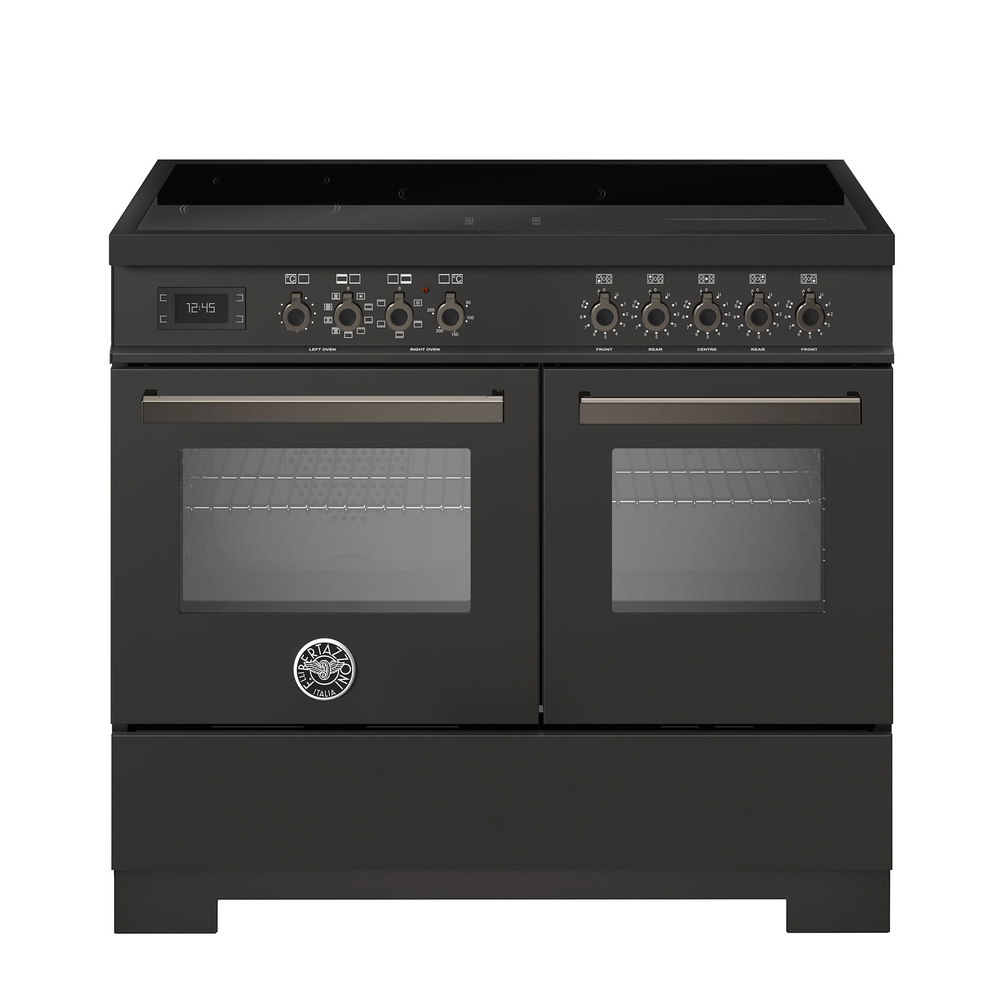Bertazzoni Pro105i2ecat2 Professional Induktionskomfur 100 Cm Med   Zoner Og   Ovne  Carbonio