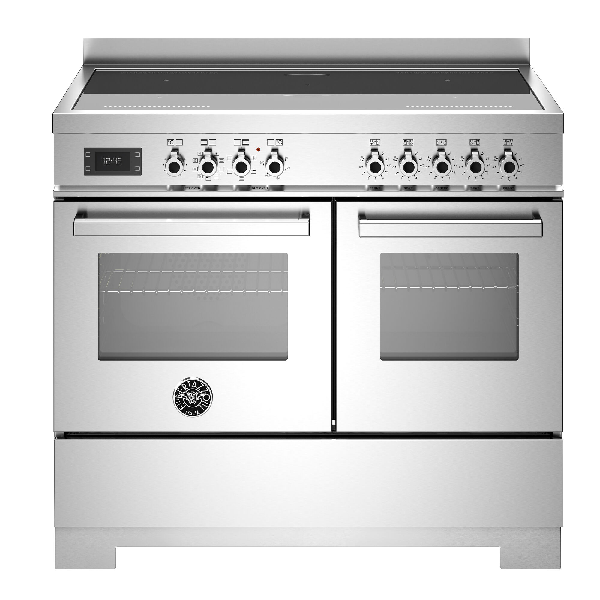 Bertazzoni Pro105i2ext2 Professional Induktionskomfur 100 Cm Med   Zoner  Rustfrit Stål