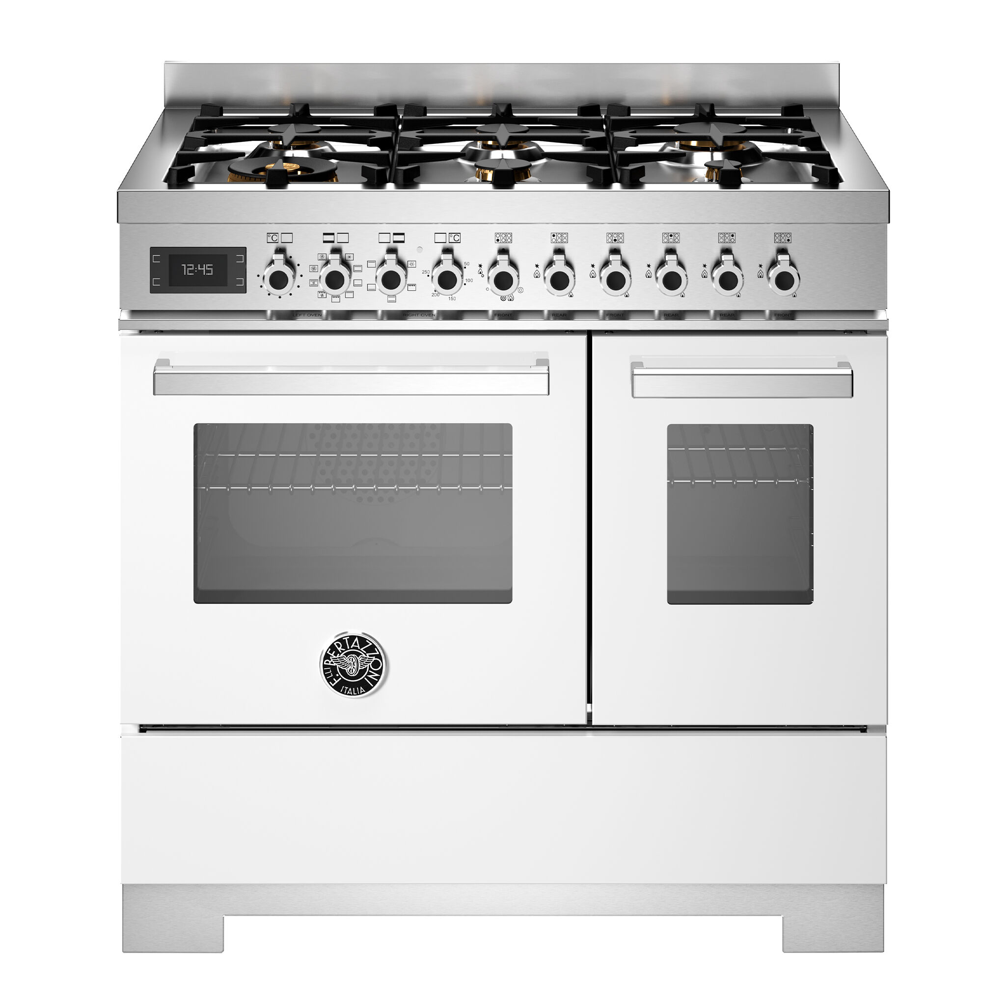 Bertazzoni Pro96l2ebit2 Professional Gaskomfur 90 Cm Med   Brændere Og   Ovne  Hvid