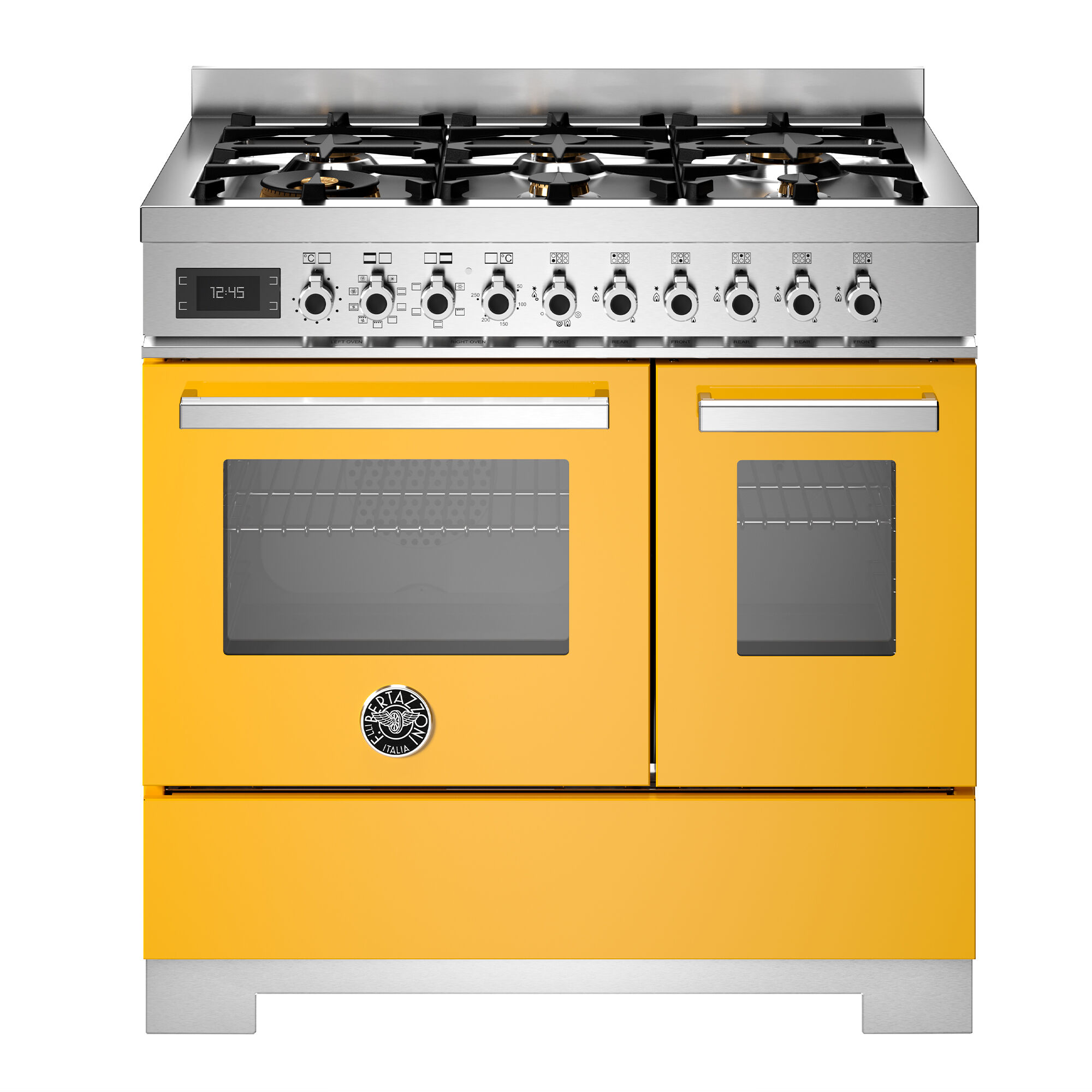 Bertazzoni Pro96l2egit2 Professional Gaskomfur 90 Cm Med   Brændere Og   Ovne  Gul