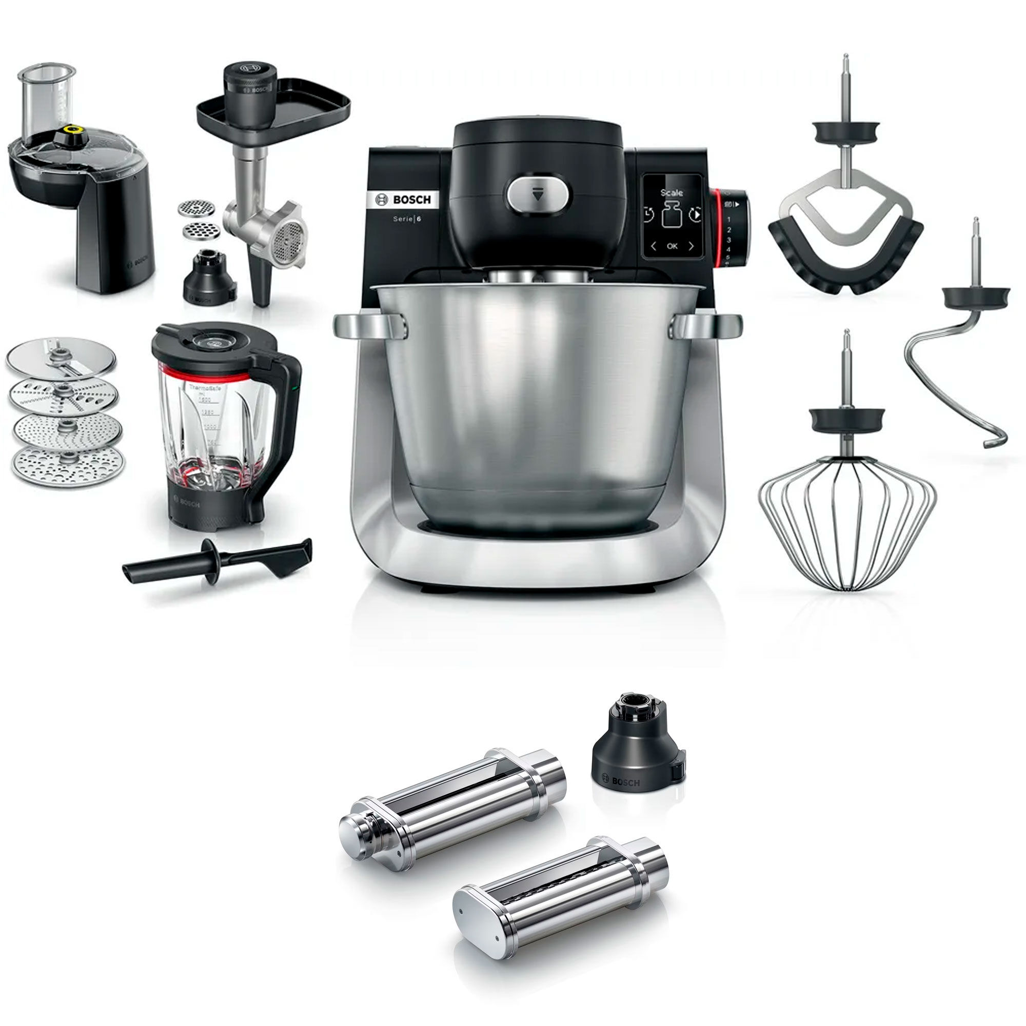 Bosch Mums6zs34 Serie   Køkkenmaskine   Muzs6pp Pastapassion-sæt