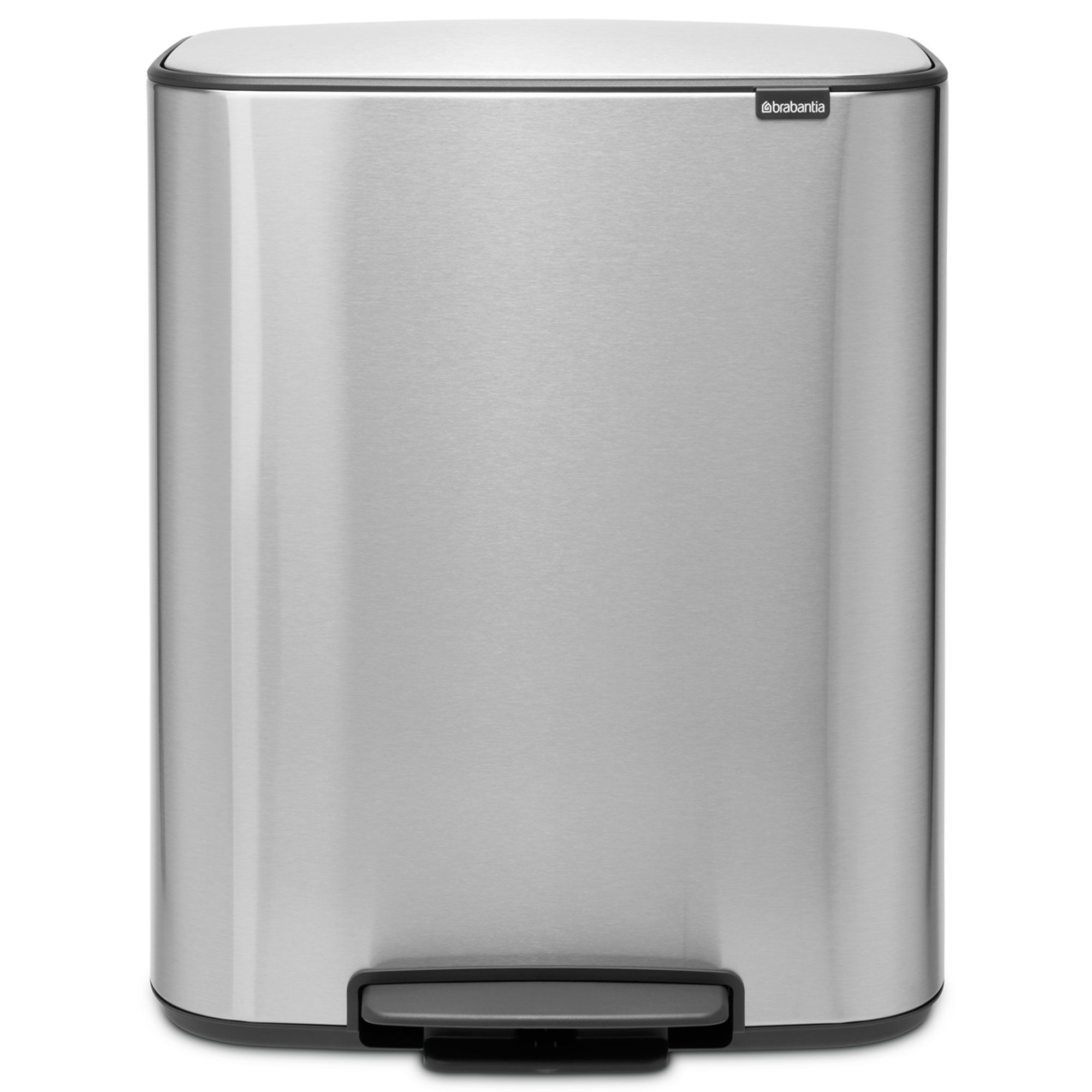 Brabantia Bo Pedalspand 60 Liter  Matbørstet Stål