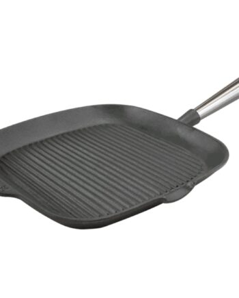 Carl Victor Firkantet Grillpande Støbejern 28 Cm Med Høje Kanter  Jern