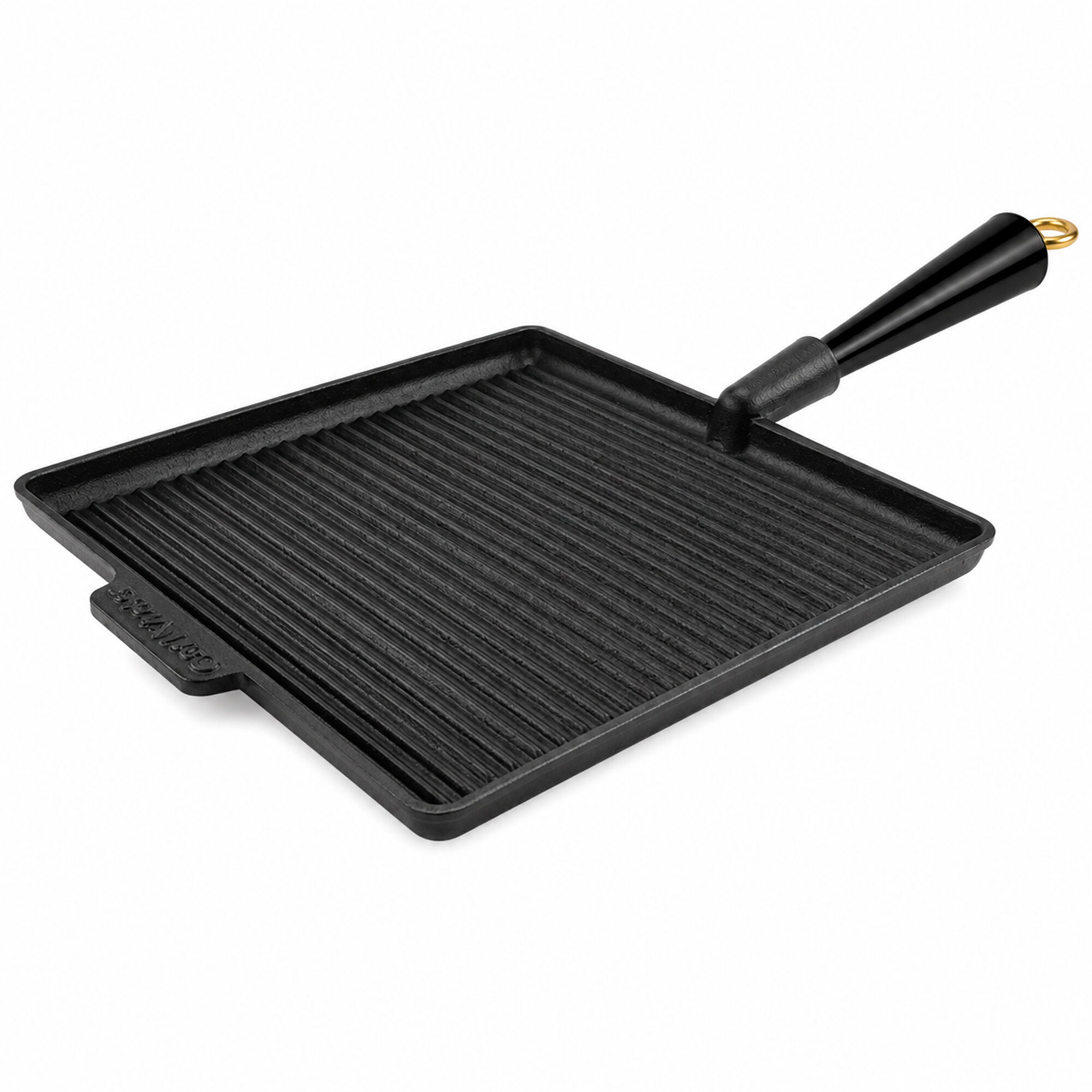 Carl Victor Gold Firkantet Grillpande 28   28 Cm  Støbejern