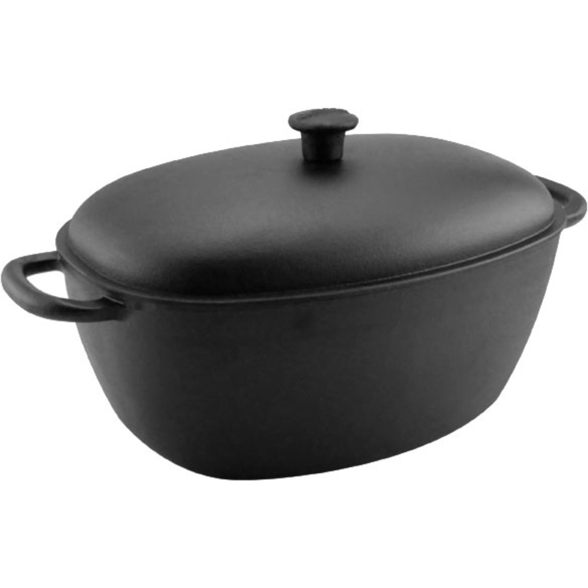 Støbejernsgryde Med Låg Liter Oval