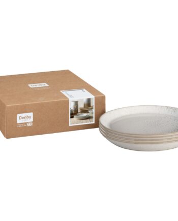 Denby Kiln Tallerken  Mellem   -pak  Hvid Grå