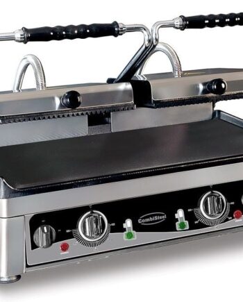 Dobbelt Klemgrill Combisteel Rillet Top Glat Bund