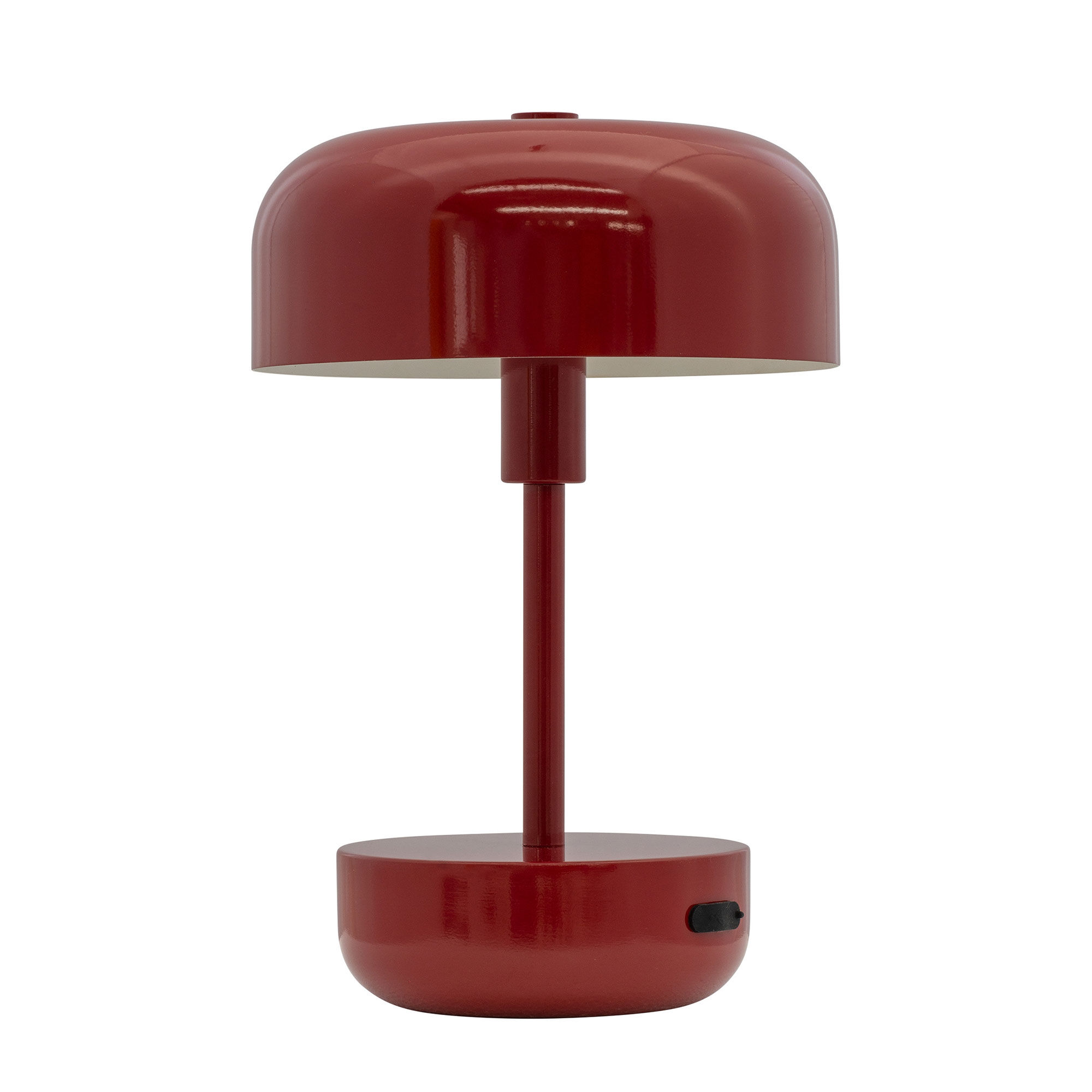 Haipot Genopladelig Led Bordlampe  Mørkerød
