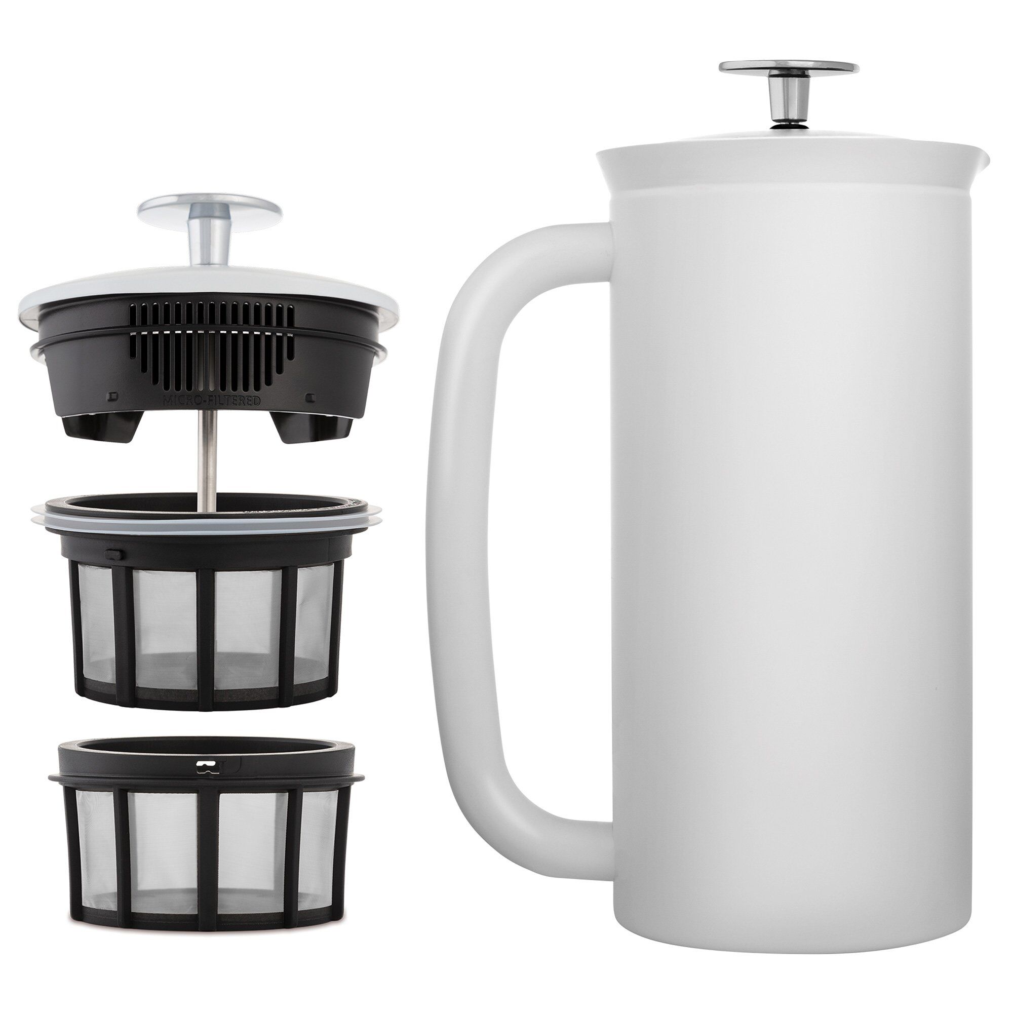 P7 Stempelkande Hvid Stål   Liter