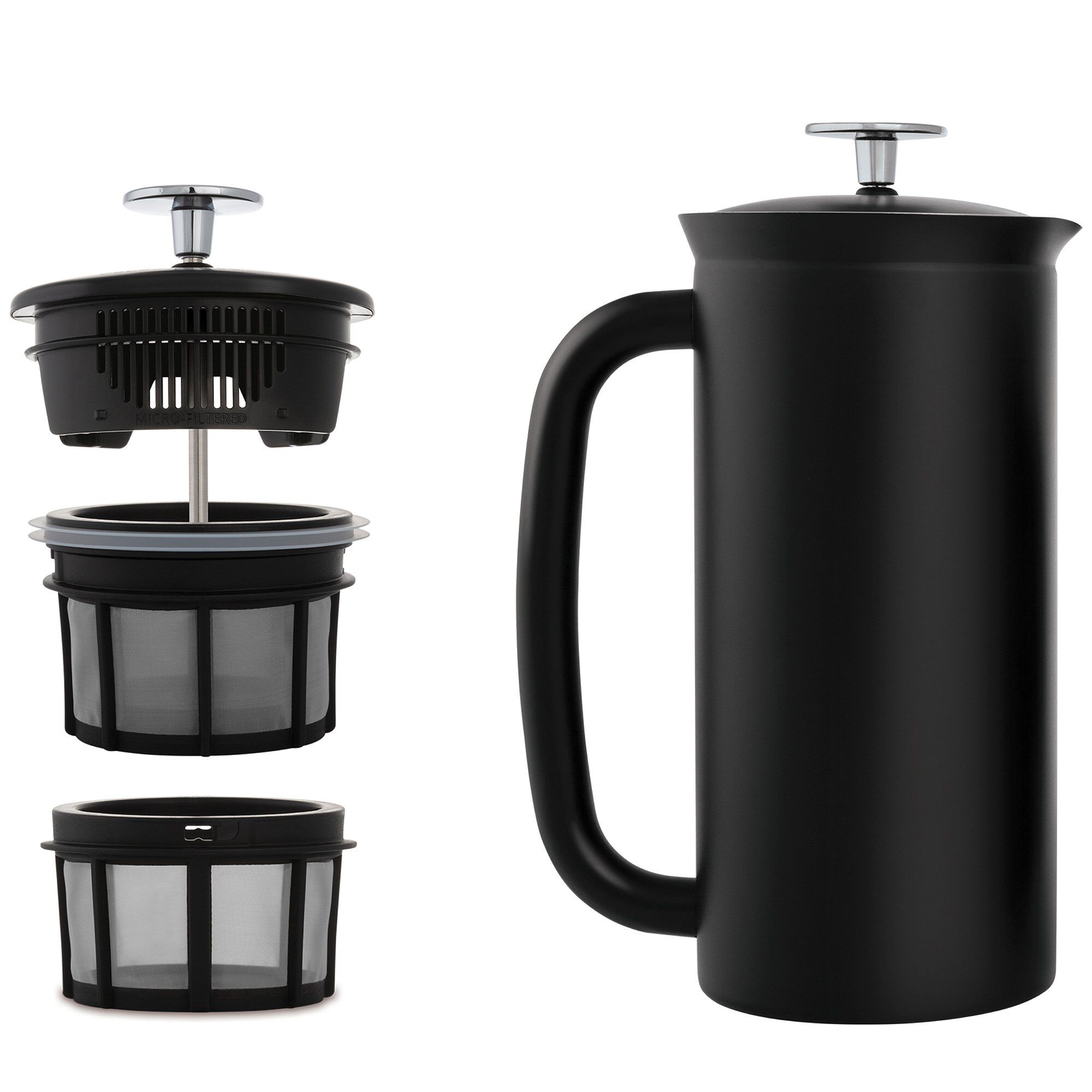 P7 Stempelkande Sort Stål   Liter