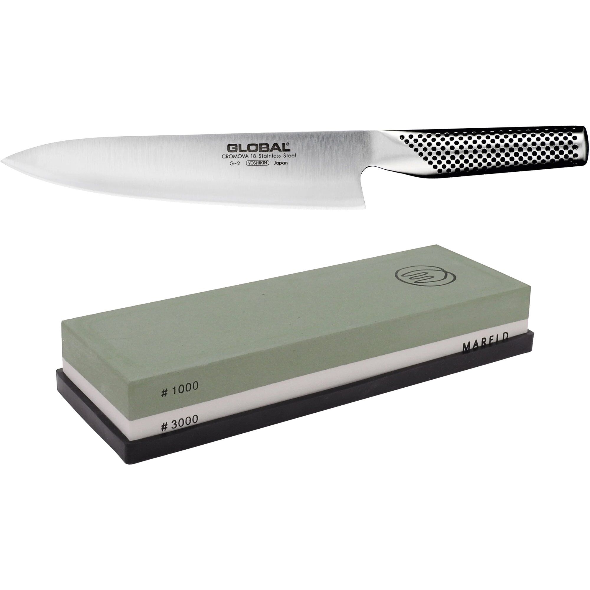 -  Kokkekniv 20 Cm   Mareld Slibesten 1000 3000 Grit
