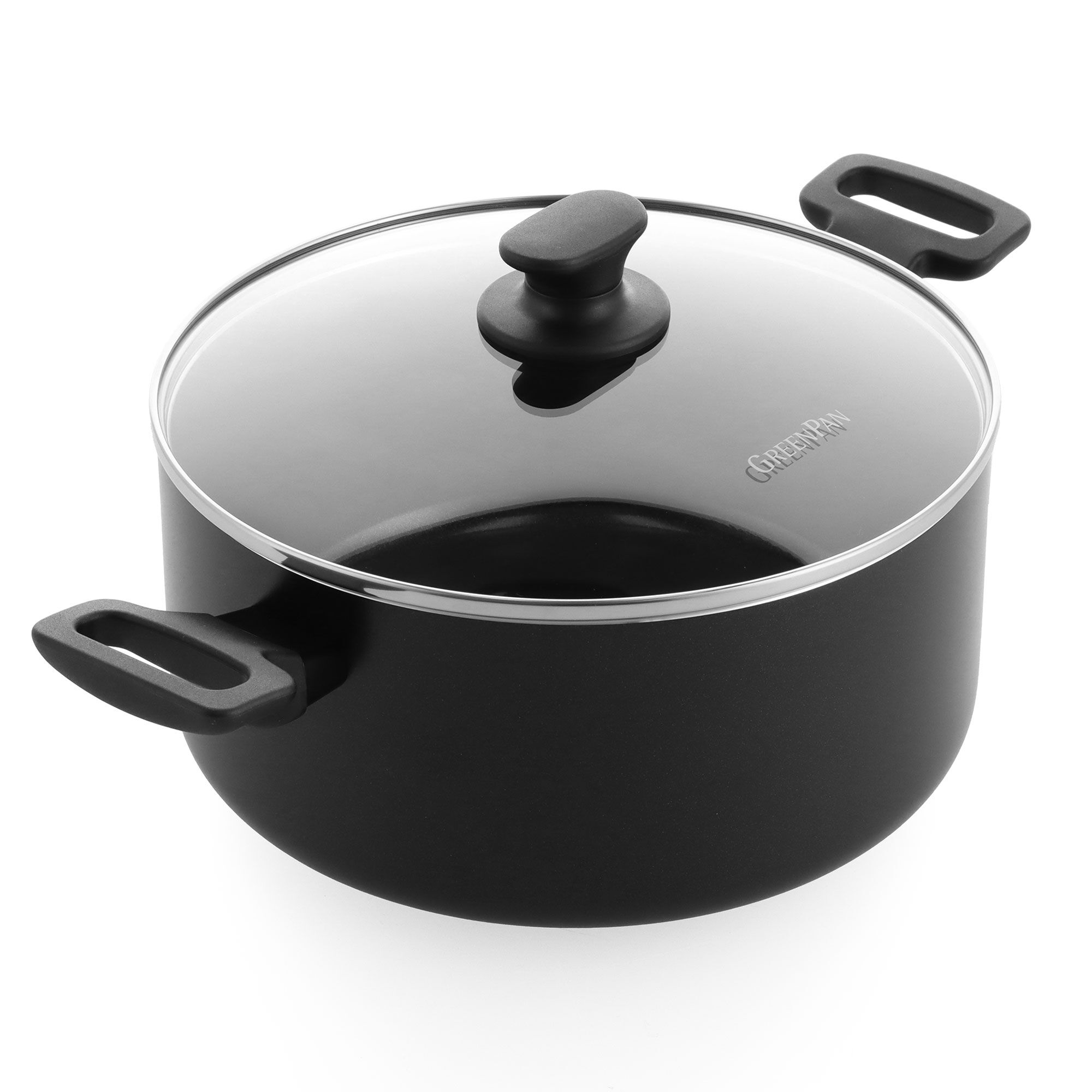Greenpan Essence Gryde Med Låg 24 Cm  Sort