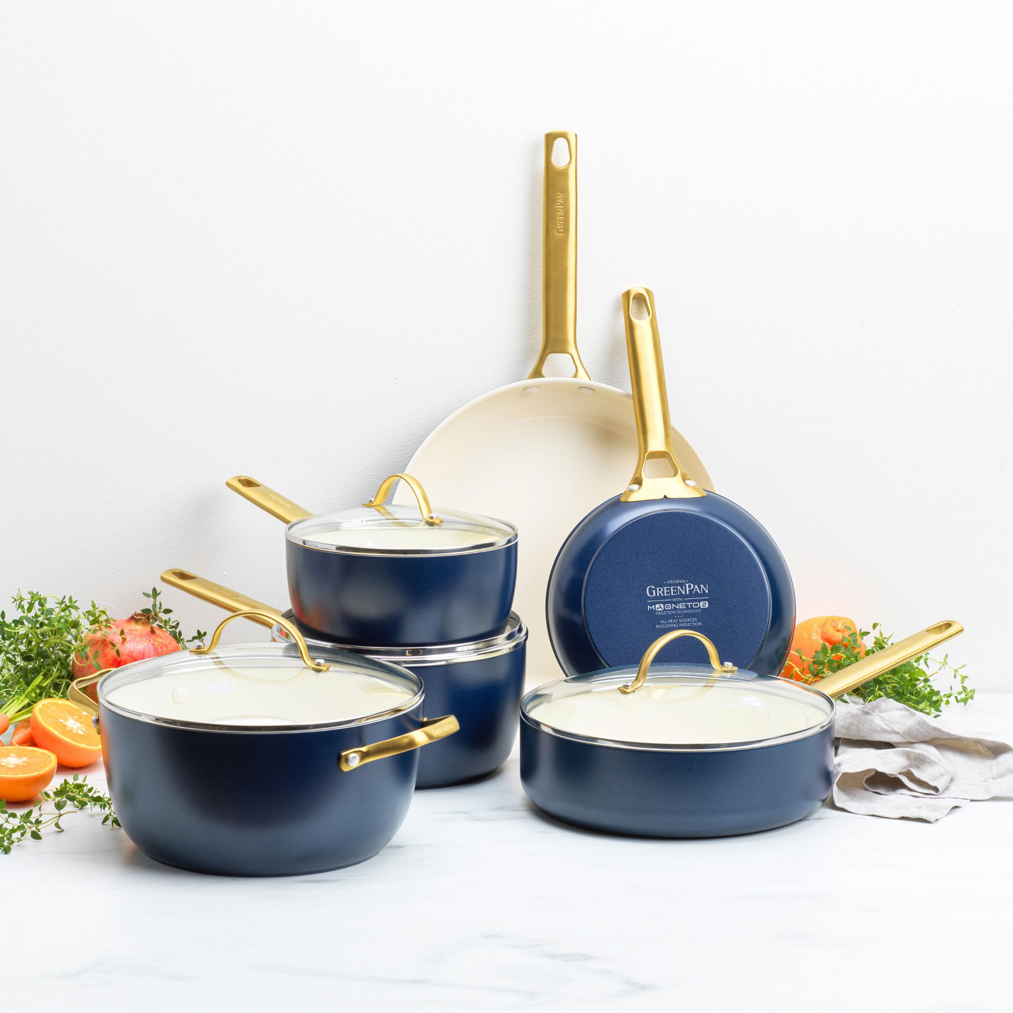 Greenpan Padova Gryde- Og Pandesæt   Dele  Oxford Blue