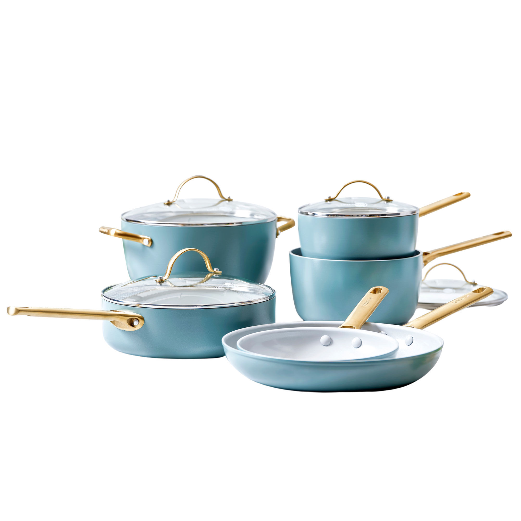 Greenpan Padova Gryde- Og Pandesæt   Dele  Smokey Blue