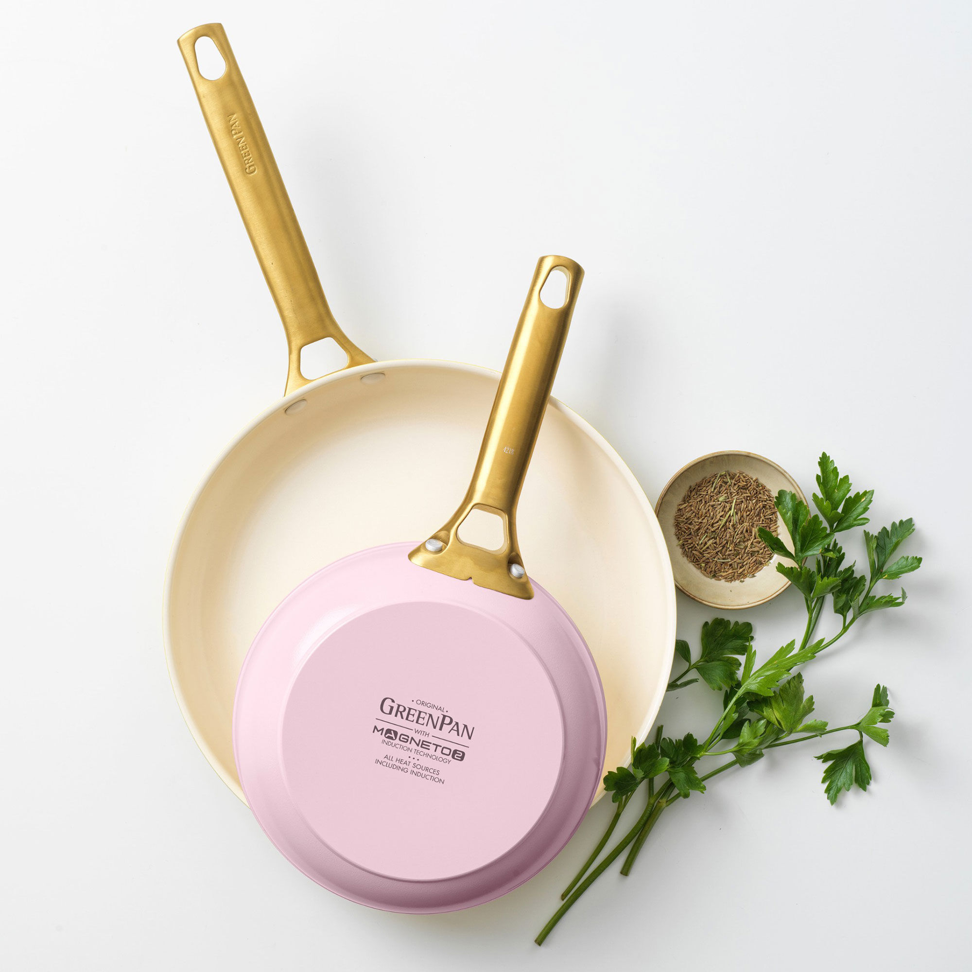 Greenpan Padova Stegepandesæt 20   26 Cm  Blush Pink