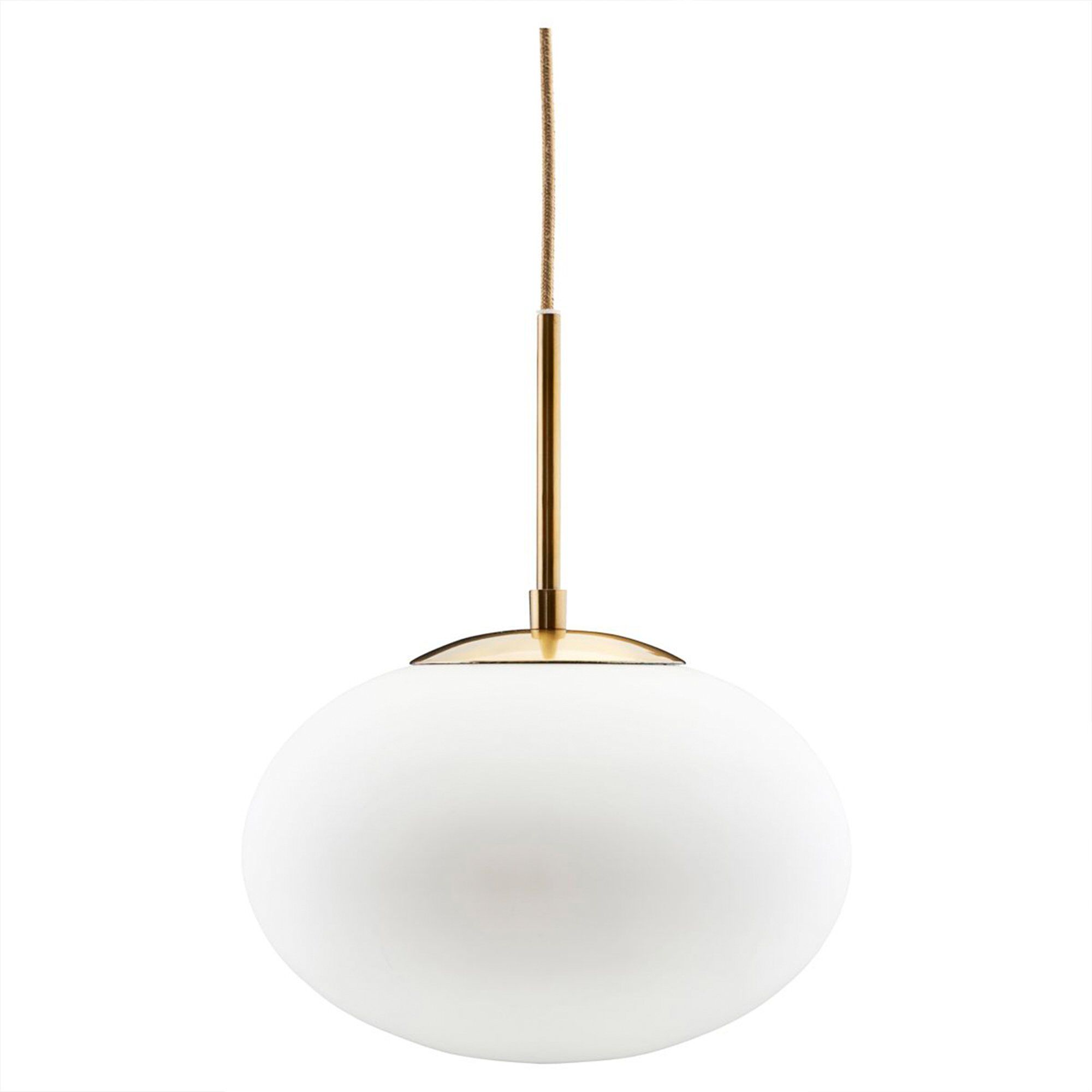 Opal Lampe 30 Cm  Hvid