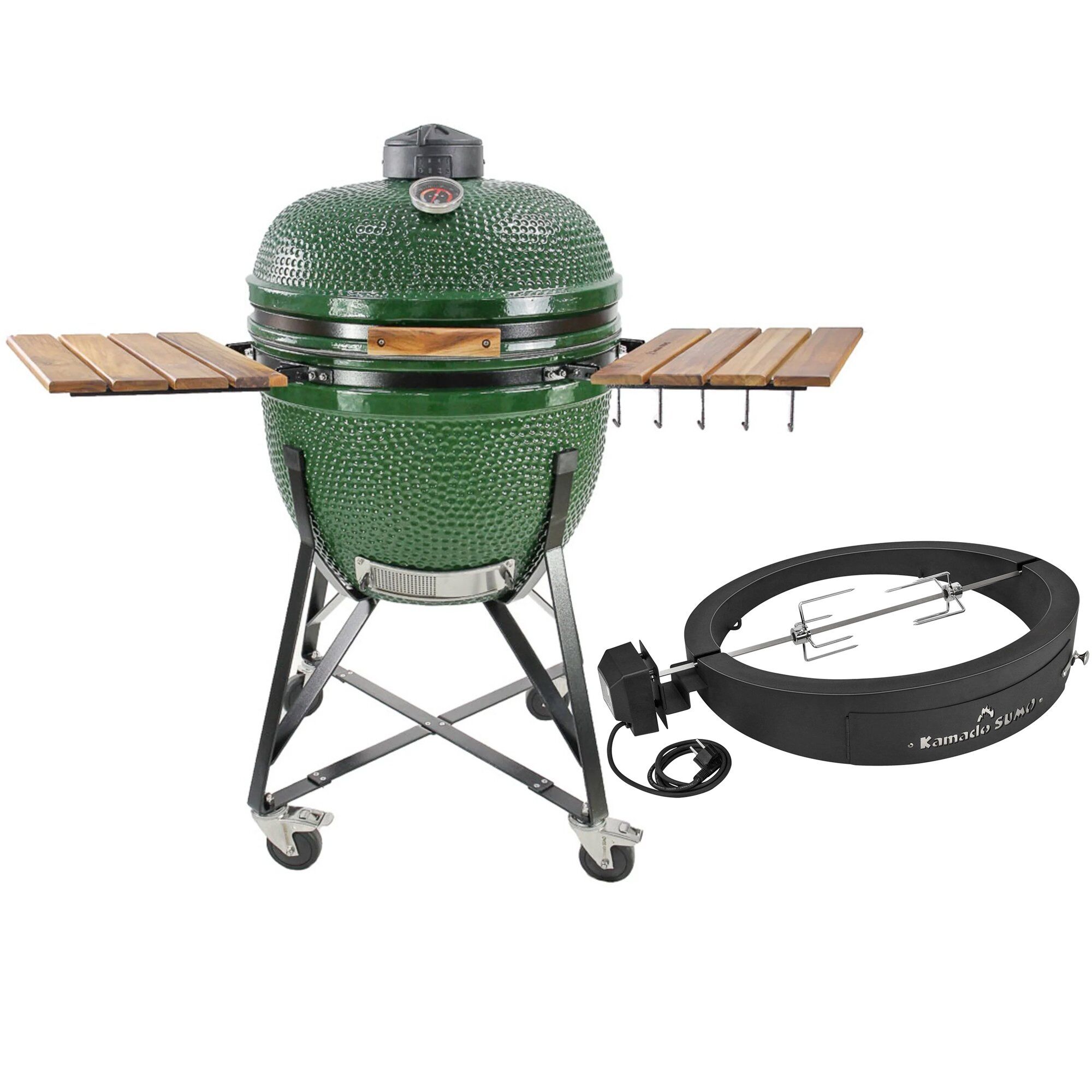 Maxi Kulgrill  Grøn   Grillmesterens Rotisserie Og Pizzaovn
