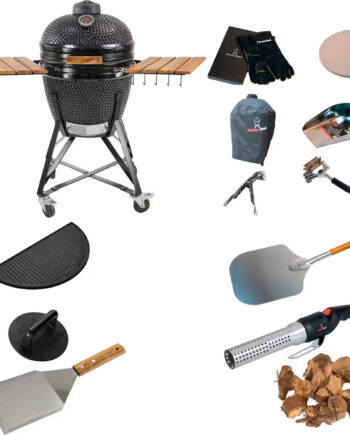 Kamado Sumo Midi Stor Grillpakke  Sort