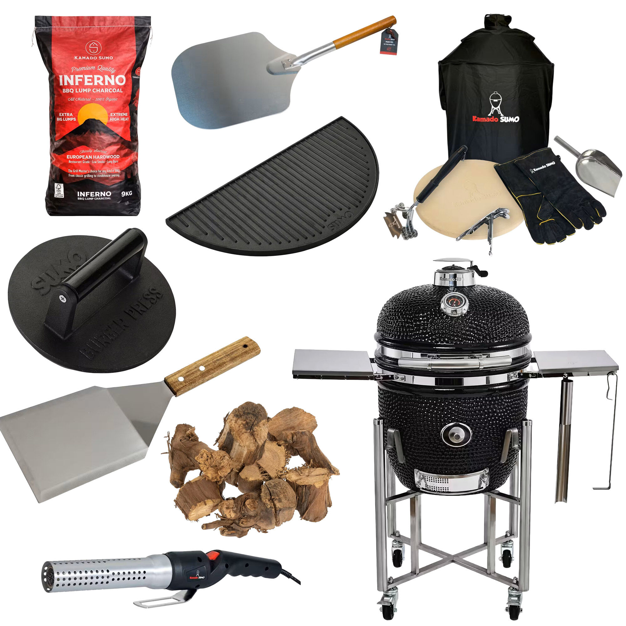 Kamado Sumo Signature Midi    Kamadogrill Med Stort Grillpakke