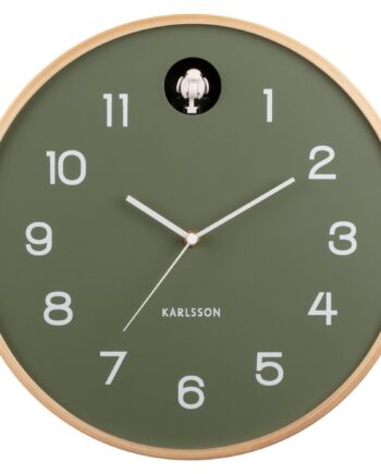 Karlsson Natural Cuckoo Vægur 31   Cm  Grøn