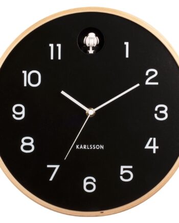 Karlsson Natural Cuckoo Vægur 31   Cm  Sort
