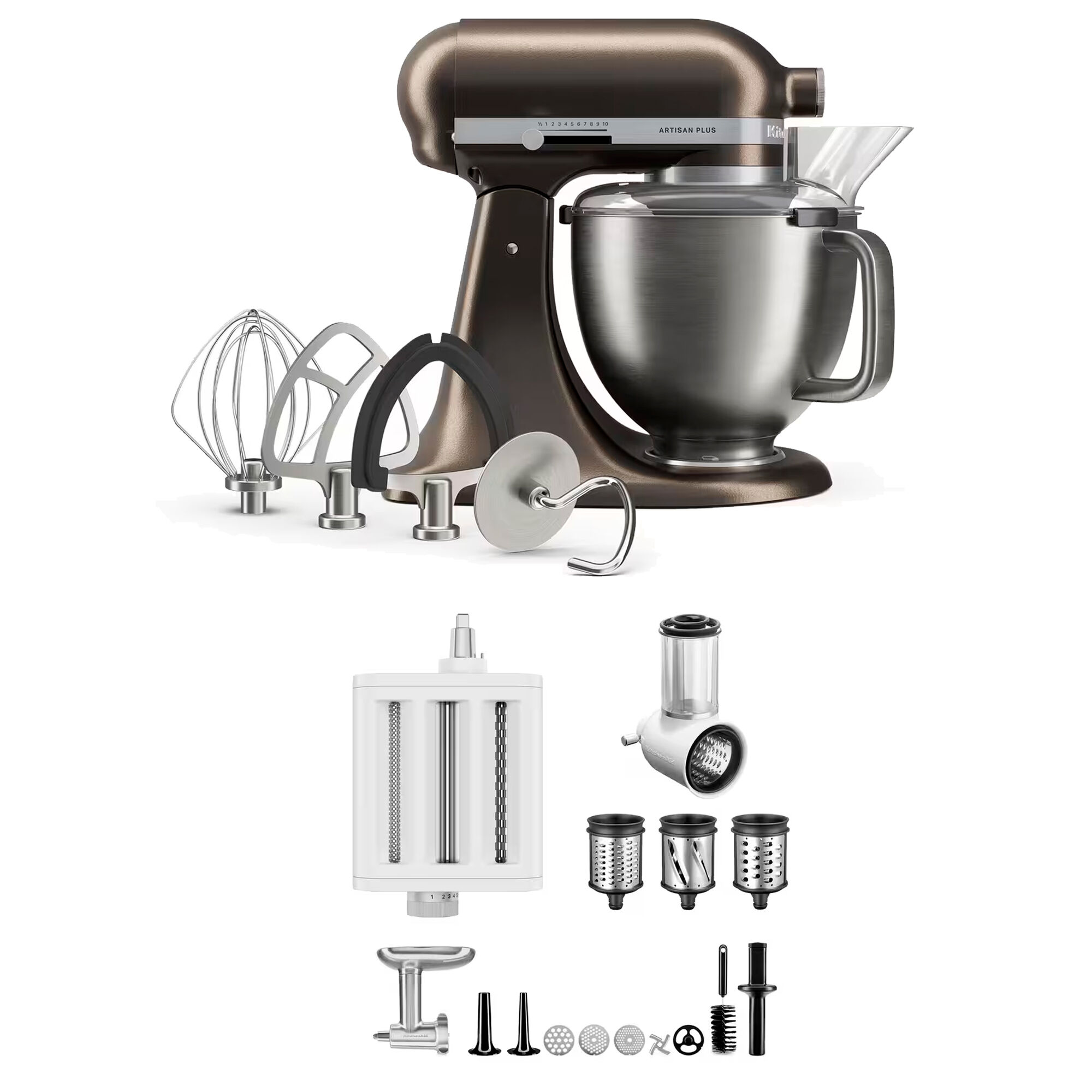 Kitchenaid Artisan Plus Köksmaskin Med Tillbehörspaket     Liter  Iron Ore