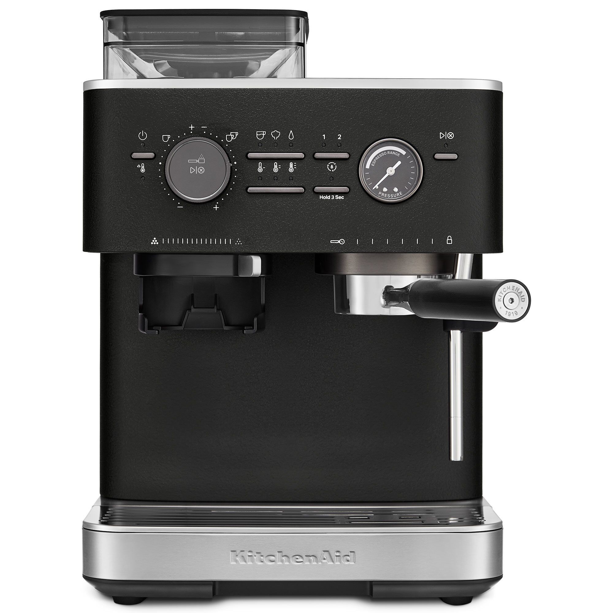 Espressomaskine Med Kaffekværn  Cast Iron Black