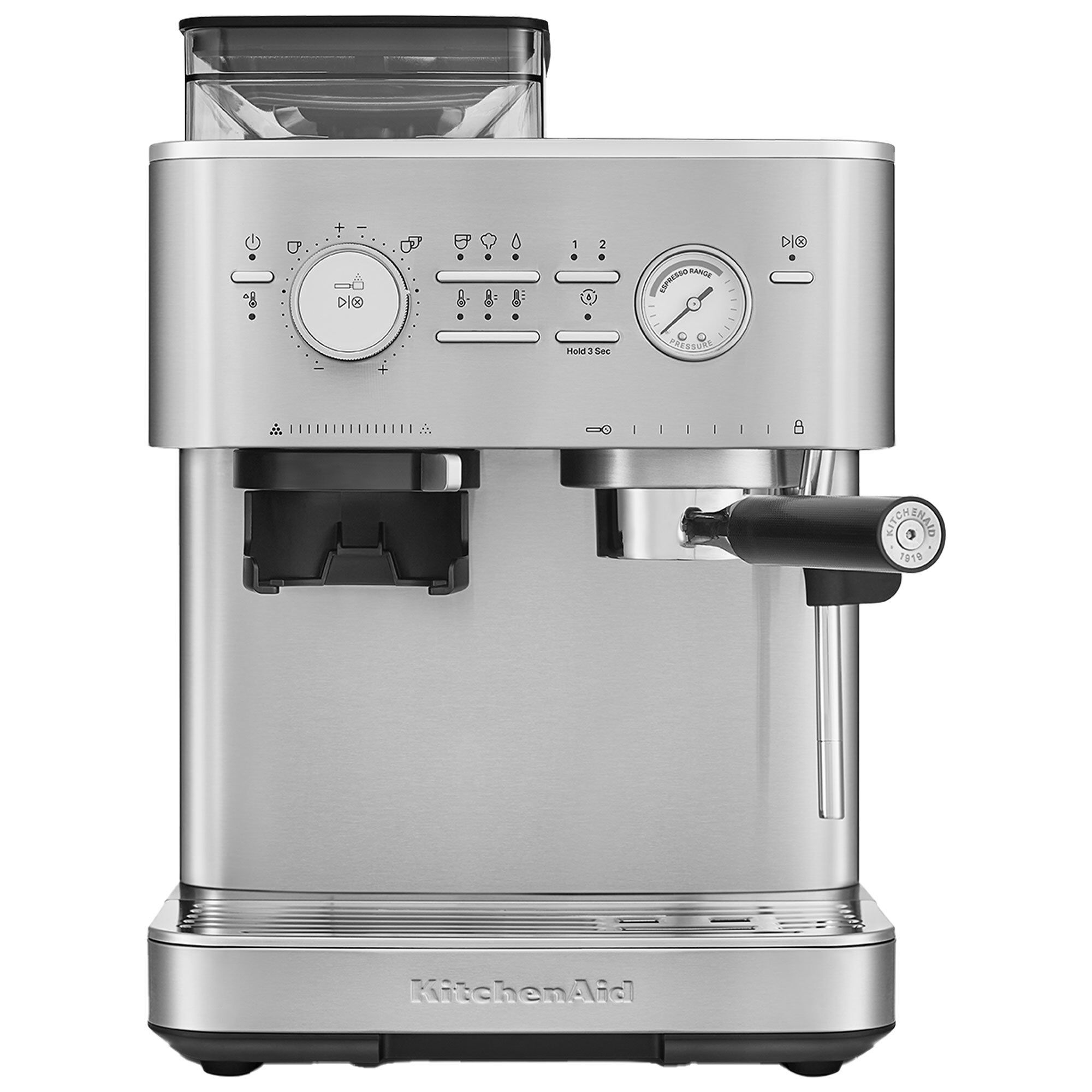 Espressomaskine Med Kaffekværn  Stainless Steel