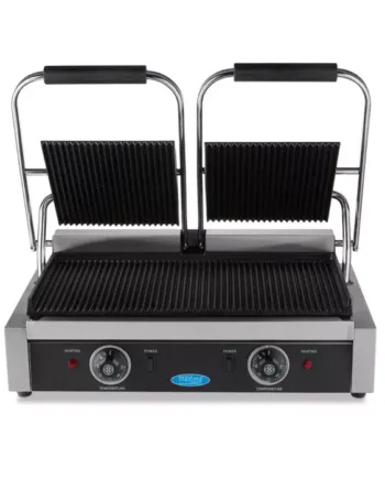 Klemgrill Rillet Dobbelt Grillplade     22cm