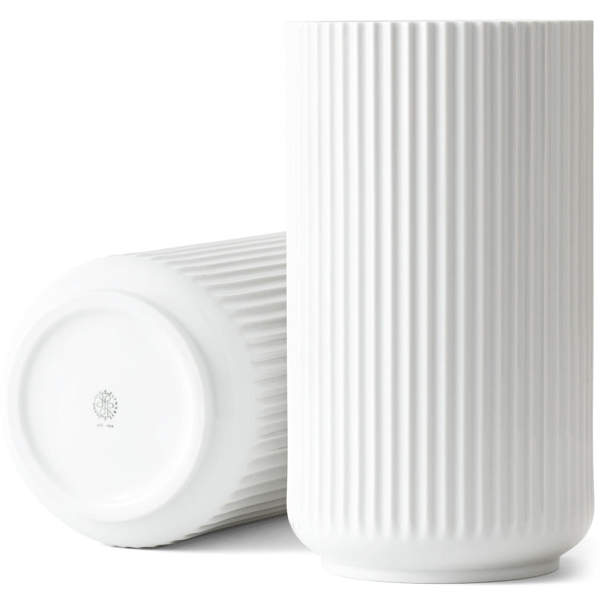 Lyngbyvasen 31 Cm  Porcelæn Hvid