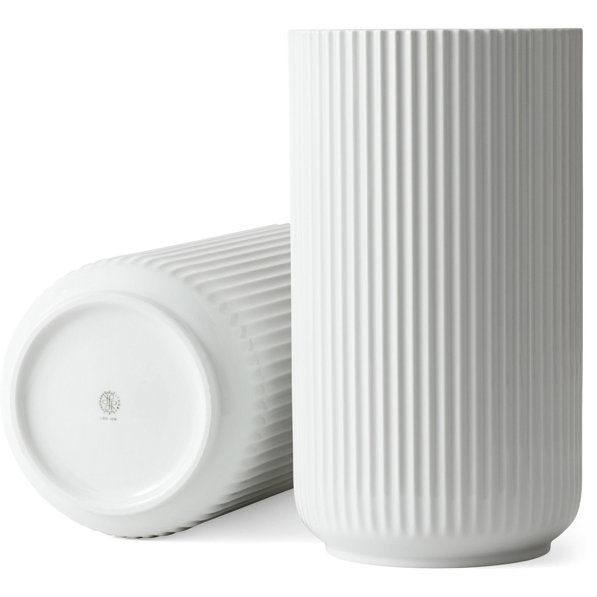 Lyngbyvasen 38 Cm  Porcelæn Hvid