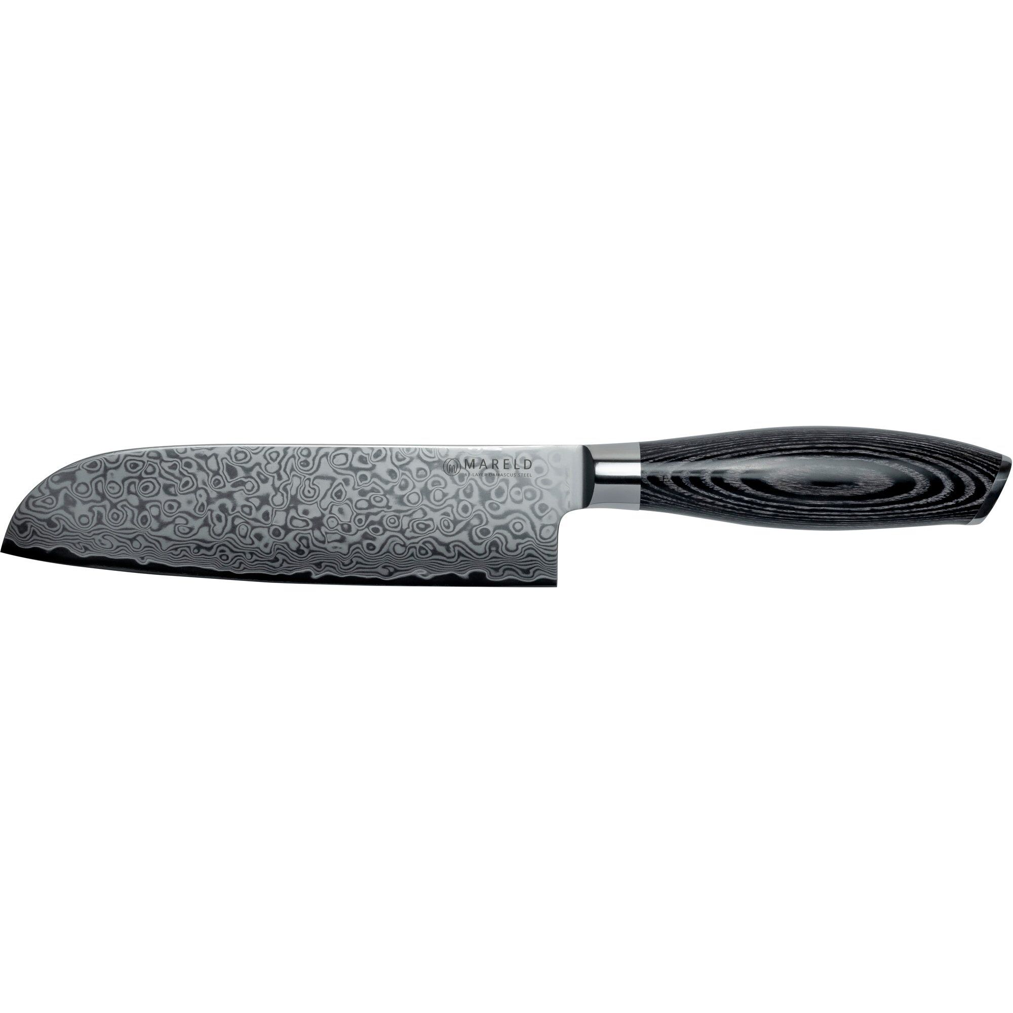 Akio Santokukniv 18 Cm  Sort
