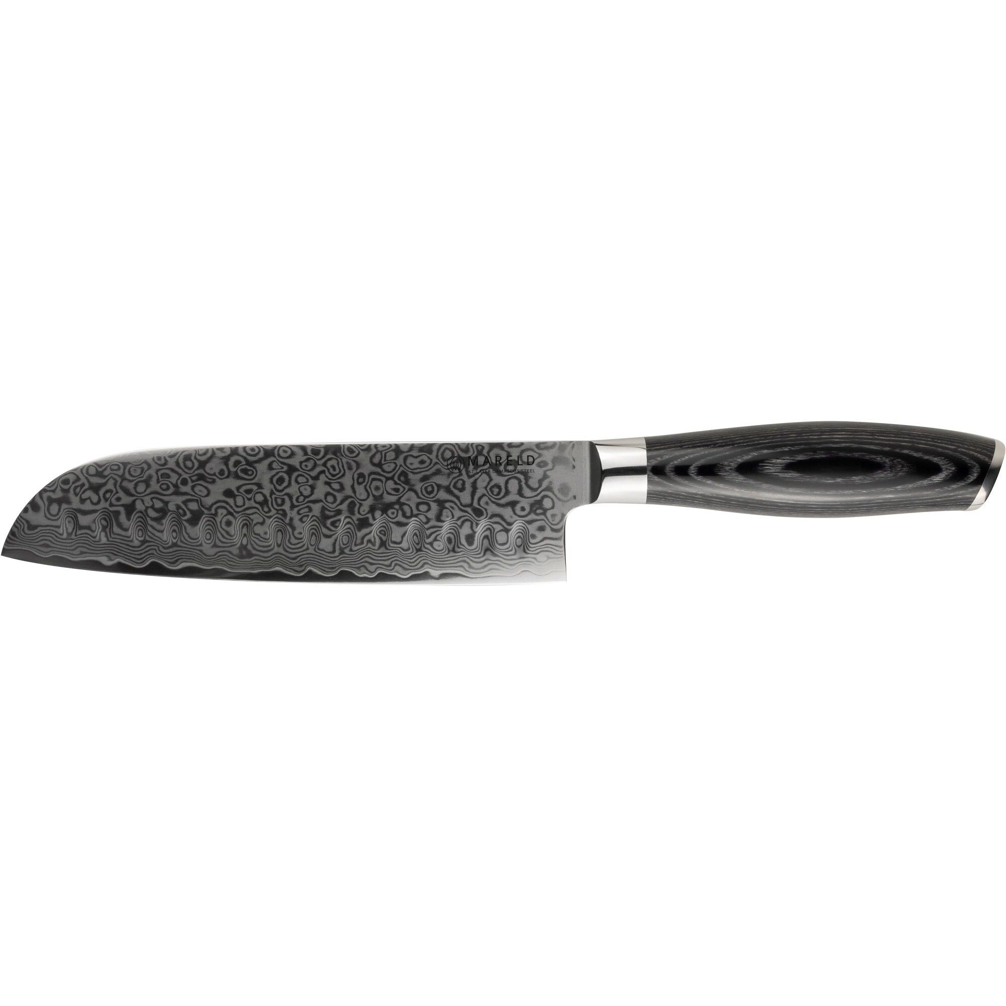 Mareld Akio Santokukniv Olivenslebet 18 Cm Black