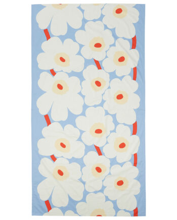 Marimekko Unikko Duk 135    250 Cm  Ljusblå Naturvit