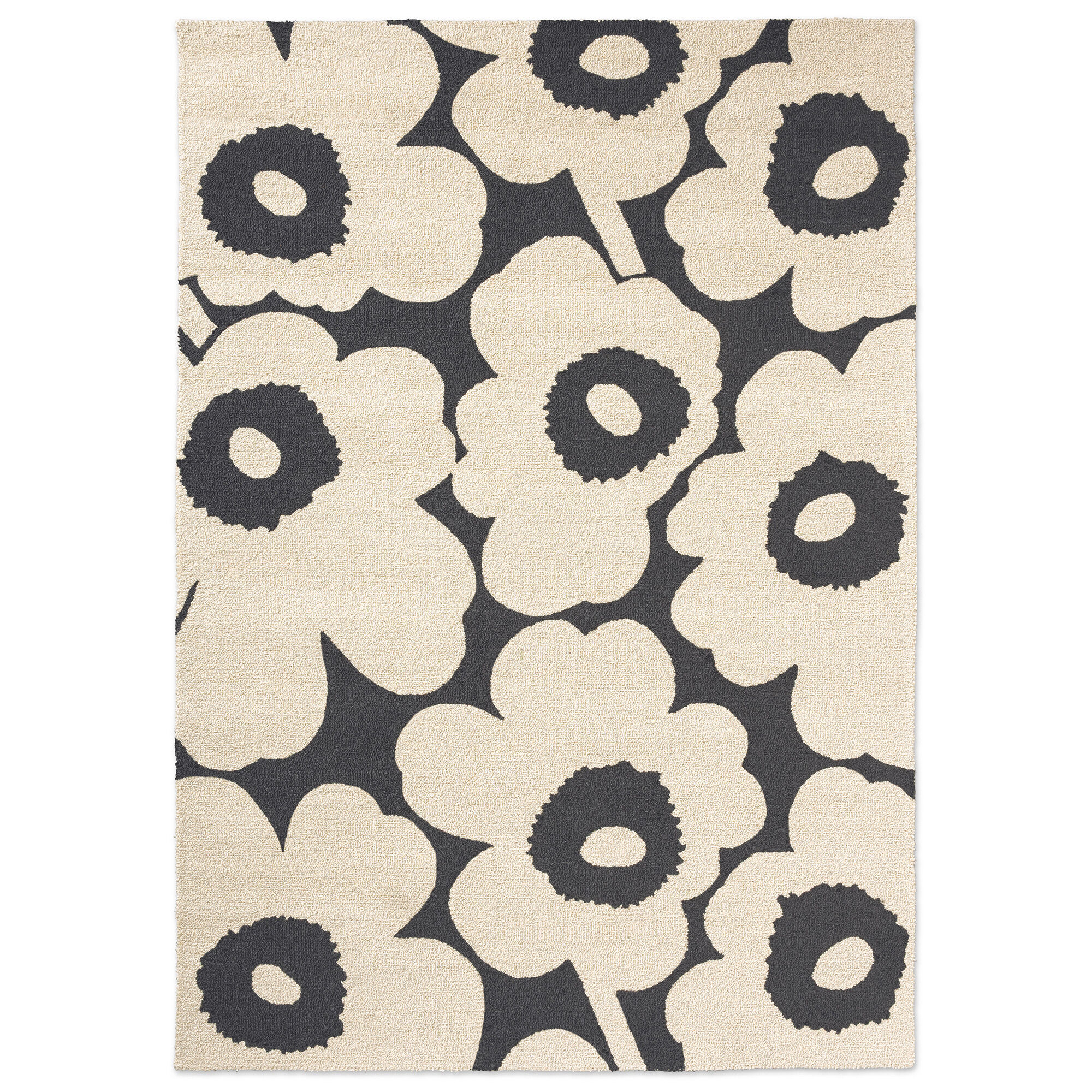 Marimekko Unikko Udendørstæppe 200   280 Cm  Grå Creme