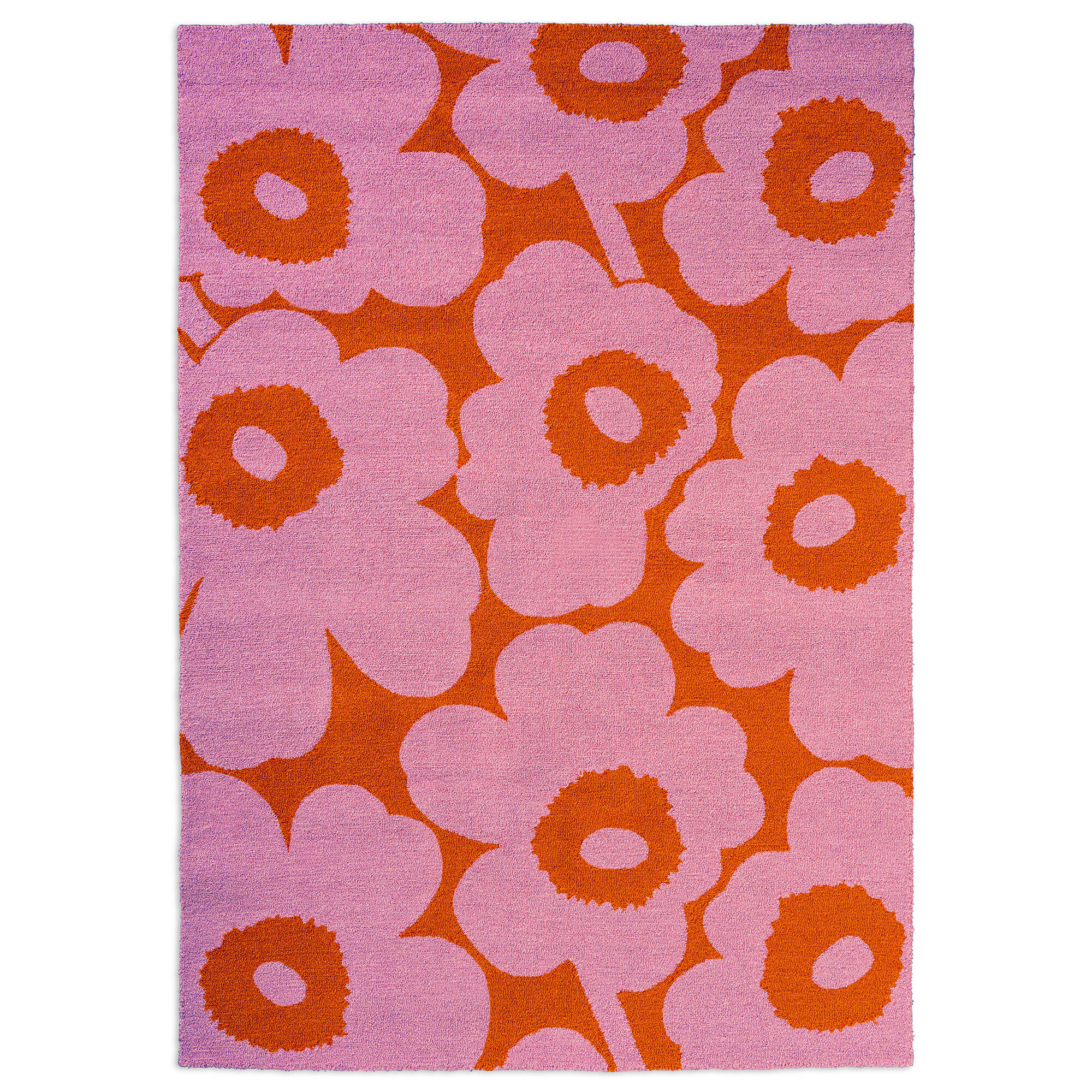 Marimekko Unikko Udendørsmåtte 140   200 Cm  Rosa Orange