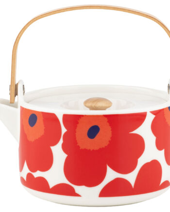 Marimekko Unikko Tekande   Dl  Hvid  Rød  Blå