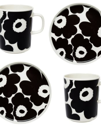 Marimekko Uniko Morgenmadssæt  Krus Og Tallerken