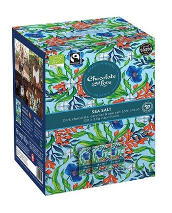 Mørk Chokolade Med Sea Salt økologisk 660 Gram  120x5 5g  Chocolate And Love