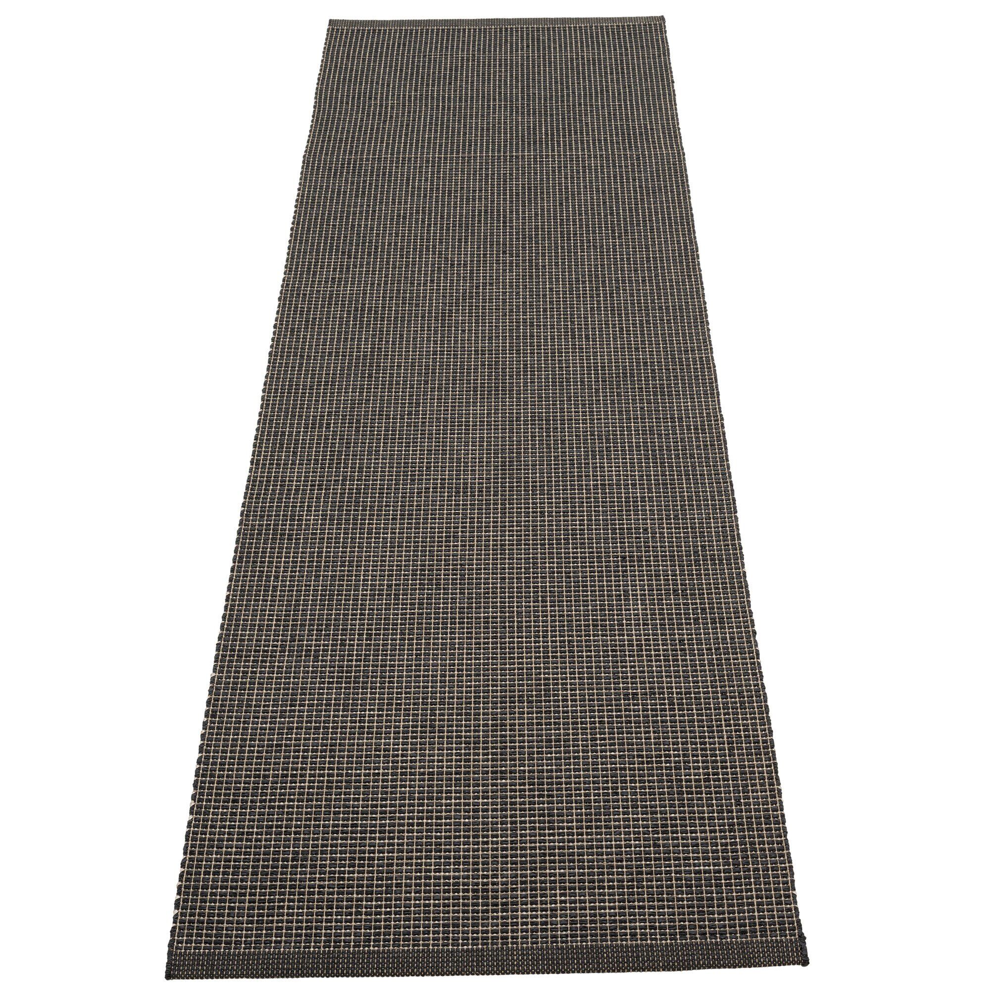 Emm Gulvtæppe 240x70 Cm  Black Linen