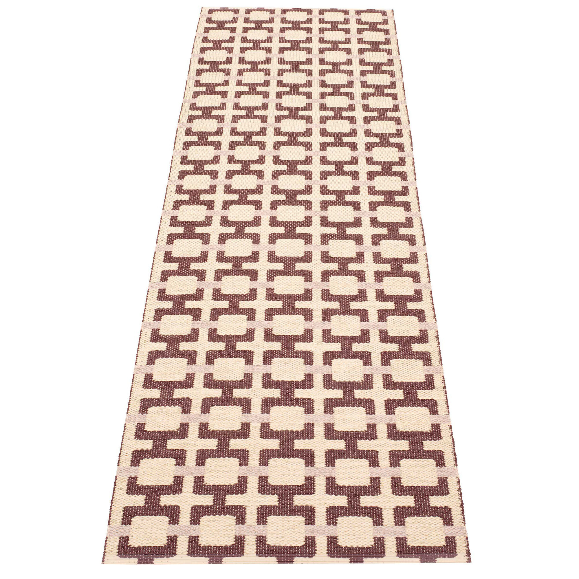 Pappelina Tom Gulvtæppe 240   70 Cm  Burgundy Cream Rose