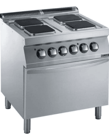 Professionelt Komfur El   Firkantede Plader  4x2 6kw  Og Ovn  6kw  Zanussi