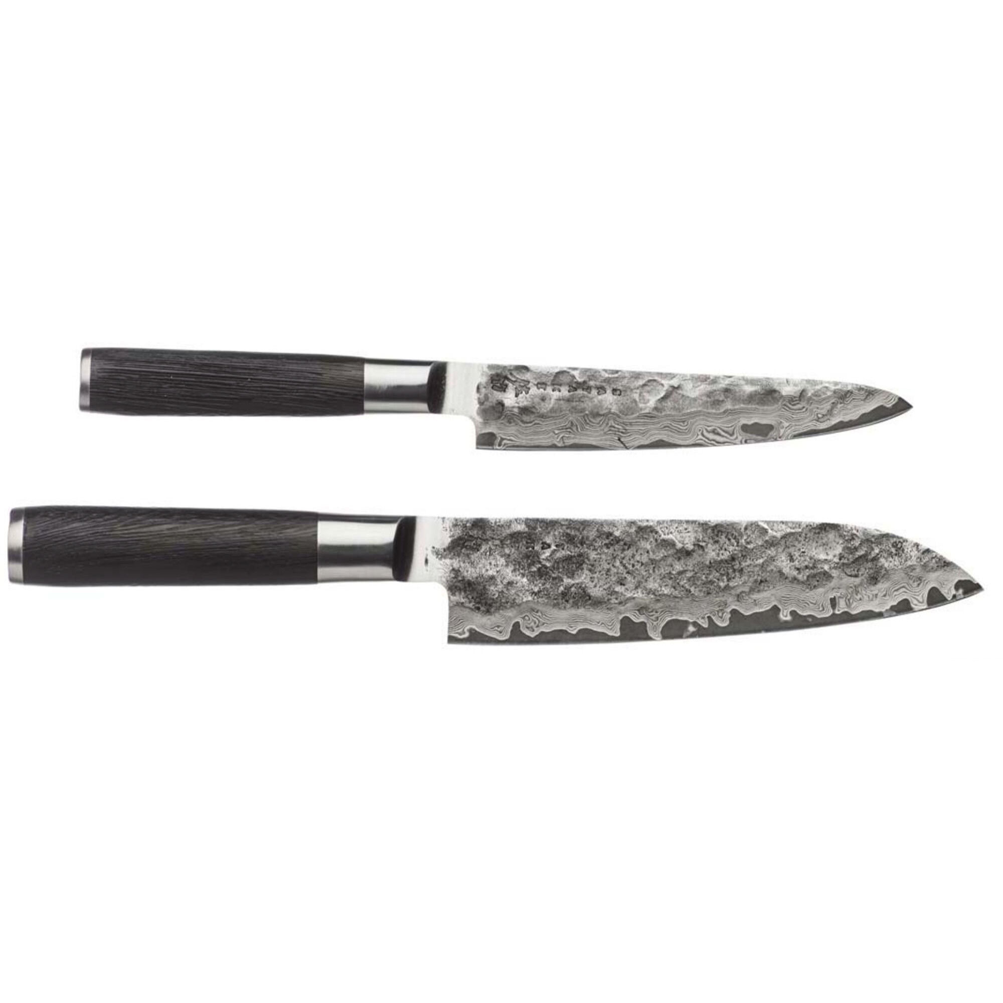Kuro   Dele Knivsæt  Santoku 18 Cm  Og Petty 15 Cm