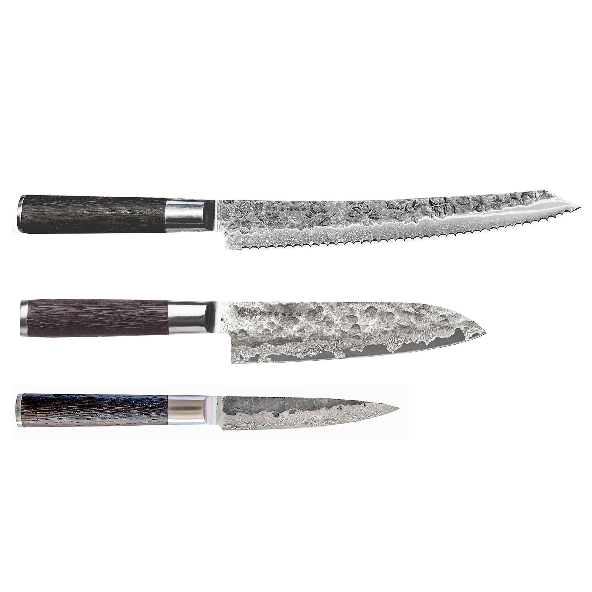 Kuro Knivsæt   Dele  Brødsav  Petty  Santoku